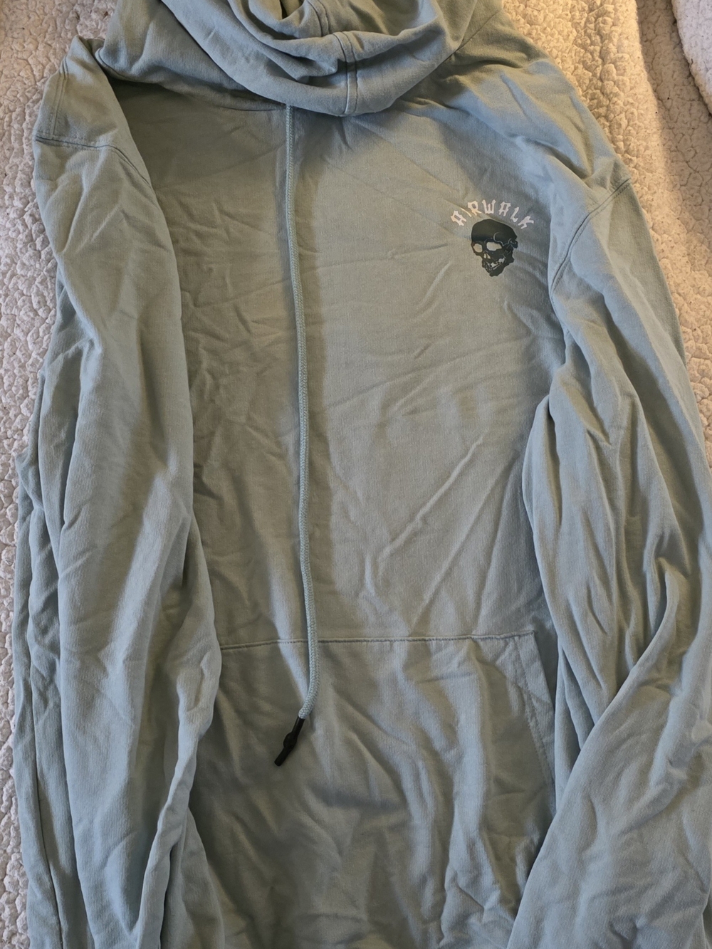 Airwalk Light Blue Pullover Hoodie with Skull Logo